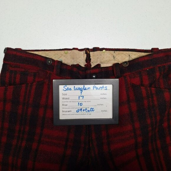 Soo Woolen Mills Pants Red Plaid Hunting Yooper Michigan Mens - Picture 5 of 12